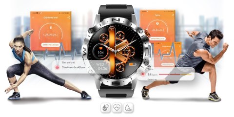 Smartwatch Gravity GT20-2 Srebrny AMOLED