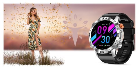 Smartwatch Gravity GT20-2 Srebrny AMOLED