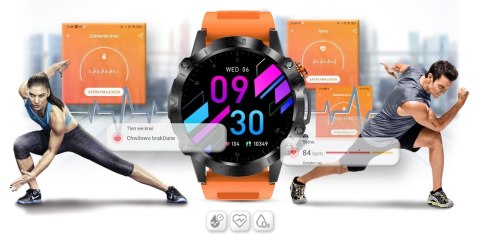 Smartwatch Gravity GT20-3 AMOLED z dodatkowym paskiem