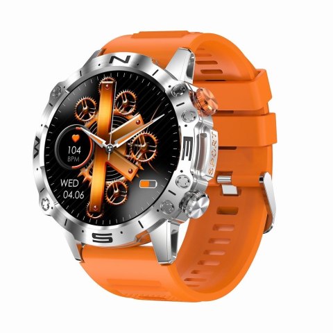 Smartwatch Gravity GT20-4 AMOLED Srebrny z dwoma paskami