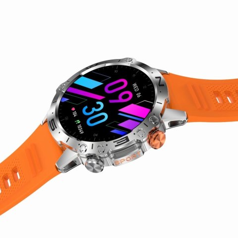 Smartwatch Gravity GT20-4 AMOLED Srebrny z dwoma paskami