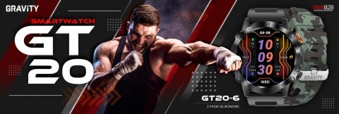 Smartwatch Gravity GT20-6 AMOLED Zielone Moro