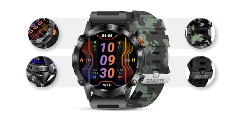 Smartwatch Gravity GT20-6 AMOLED Zielone Moro