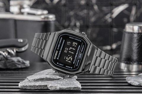 Zegarek Casio Vintage A168WEGG-1BEF Grafitowy Retro