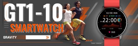 Smartwatch Damski Gravity GT1-10 Czarny/Czerwony