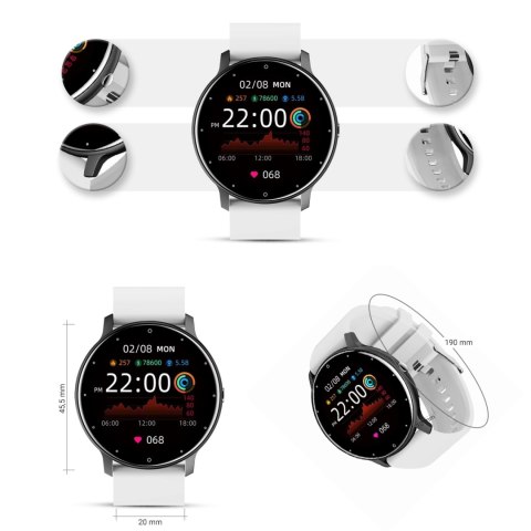 Smartwatch Damski Gravity GT1-11 Czarny/Biały