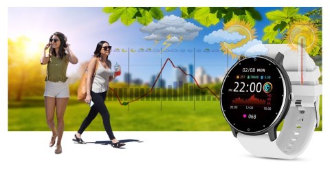 Smartwatch Damski Gravity GT1-11 Czarny/Biały