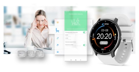 Smartwatch Damski Gravity GT1-11 Czarny/Biały