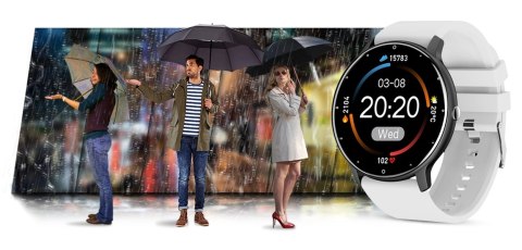 Smartwatch Damski Gravity GT1-11 Czarny/Biały