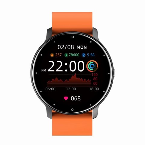 Smartwatch damski Gravity GT1-9 - czarno-pomarańczowy