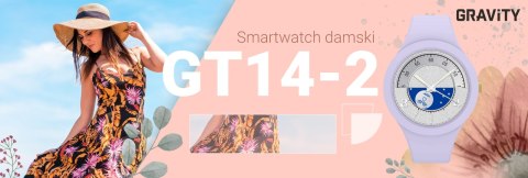 Smartwatch Damski Gravity GT14-2 Fioletowy