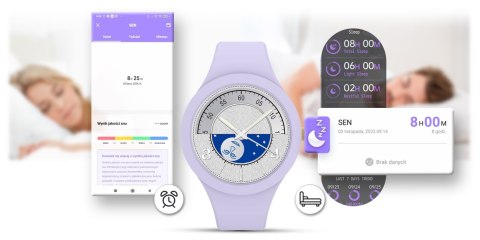 Smartwatch Damski Gravity GT14-2 Fioletowy