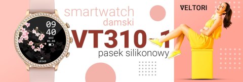 Smartwatch Damski Veltori VT310-1 - Złoto z Różem