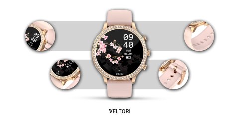 Smartwatch Damski Veltori VT310-1 - Złoto z Różem