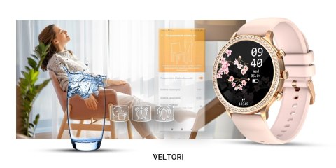 Smartwatch Damski Veltori VT310-1 - Złoto z Różem