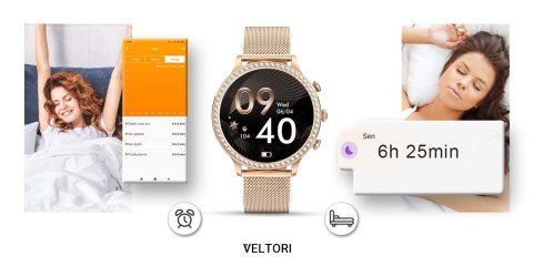 Smartwatch Damski Veltori VT310-1 - Złoto z Różem
