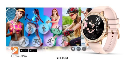 Smartwatch Damski Veltori VT310-1 - Złoto z Różem