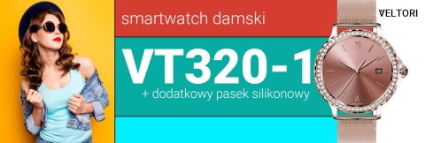 Smartwatch Damski Veltori VT320-1 - Złota Bransoleta