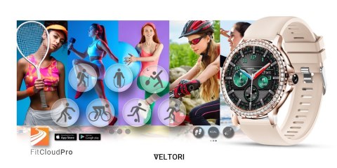 Smartwatch Damski Veltori VT320-1 - Złota Bransoleta