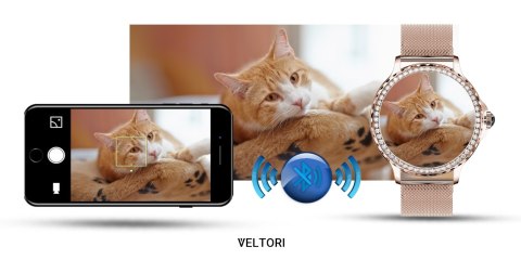 Smartwatch Damski Veltori VT320-1 - Złota Bransoleta