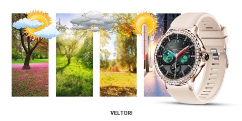 Smartwatch Damski Veltori VT320-1 - Złota Bransoleta