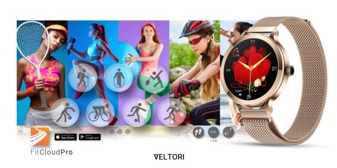 Smartwatch Damski Veltori VT340-1 - Złota Bransoleta