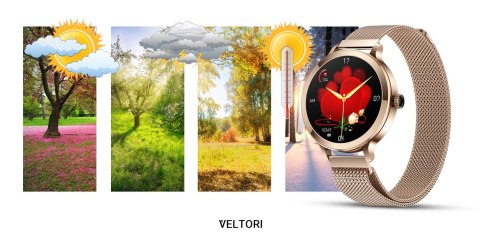 Smartwatch Damski Veltori VT340-1 - Złota Bransoleta
