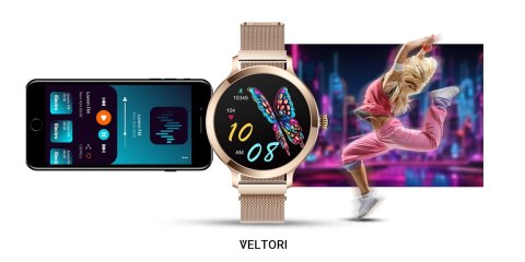 Smartwatch Damski Veltori VT340-1 - Złota Bransoleta