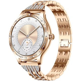 Smartwatch Damski VELTORI VT350-1 Złota Bransoleta z Cyrkoniami