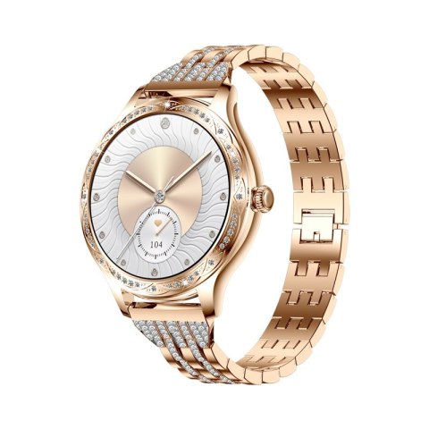 Smartwatch Damski VELTORI VT350-1 Złota Bransoleta z Cyrkoniami