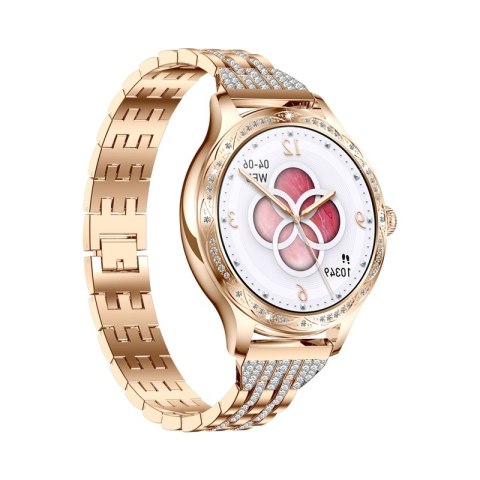 Smartwatch Damski VELTORI VT350-1 Złota Bransoleta z Cyrkoniami