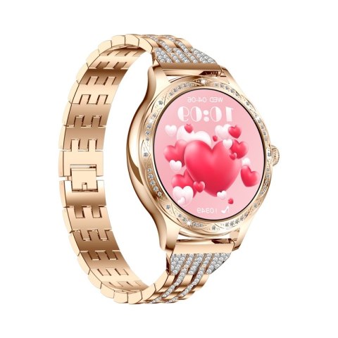 Smartwatch Damski VELTORI VT350-1 Złota Bransoleta z Cyrkoniami