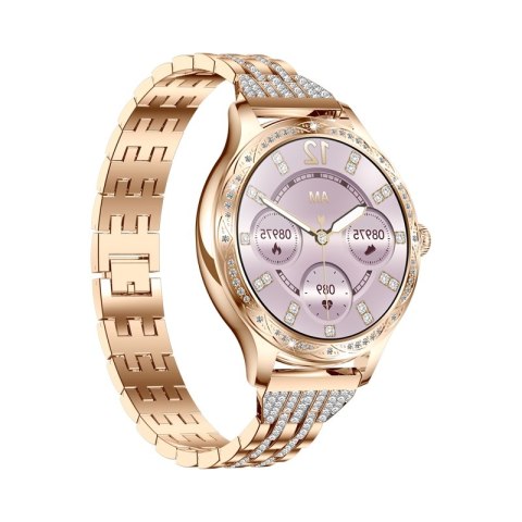 Smartwatch Damski VELTORI VT350-1 Złota Bransoleta z Cyrkoniami