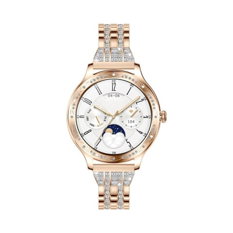Smartwatch Damski VELTORI VT350-1 Złota Bransoleta z Cyrkoniami