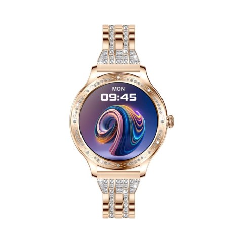 Smartwatch Damski VELTORI VT350-1 Złota Bransoleta z Cyrkoniami