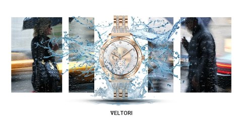 Smartwatch Damski VELTORI VT350-1 Złota Bransoleta z Cyrkoniami