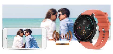 Smartwatch Gravity GT1-3 PRO - Czarny i Czerwony Pasek