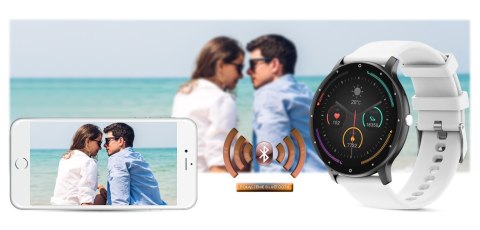 Smartwatch Gravity GT1-4 PRO - Czarny i Biały Pasek