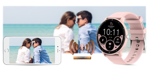 Smartwatch Gravity GT1-5 PRO Różowy + Czarny pasek