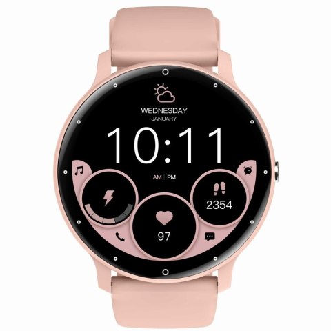 Smartwatch Gravity GT1-6 PRO Różowy + Biały pasek