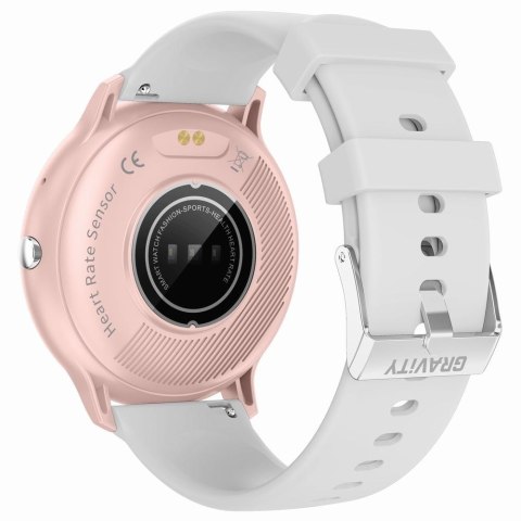 Smartwatch Gravity GT1-6 PRO Różowy + Biały pasek