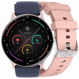 Smartwatch Gravity GT1-7 PRO Różowy + Niebieski pasek