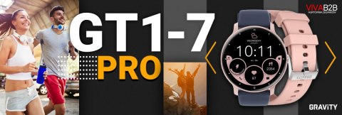 Smartwatch Gravity GT1-7 PRO Różowy + Niebieski pasek