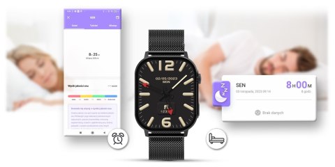 Smartwatch Gravity GT15-1 Czarny - Zestaw z bransoletą mesh