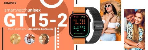 Smartwatch Gravity GT15-2 Pomarańczowy - Pasek i bransoleta