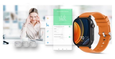 Smartwatch Gravity GT15-2 Pomarańczowy - Pasek i bransoleta