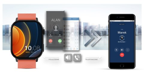 Smartwatch Gravity GT15-3 Czerwony - Zestaw z bransoletą