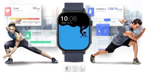 Smartwatch Gravity GT15-4 Niebieski z dwoma paskami