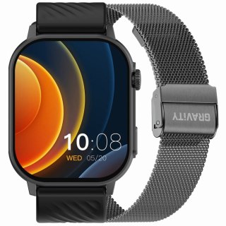 Smartwatch Gravity GT15-5 Czarny z dwoma paskami