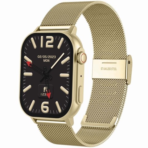 Smartwatch Gravity GT15-6 Czarny ze Złotą Bransoletą